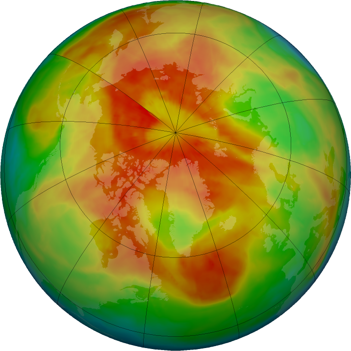 Arctic ozone map for 25 March 2016